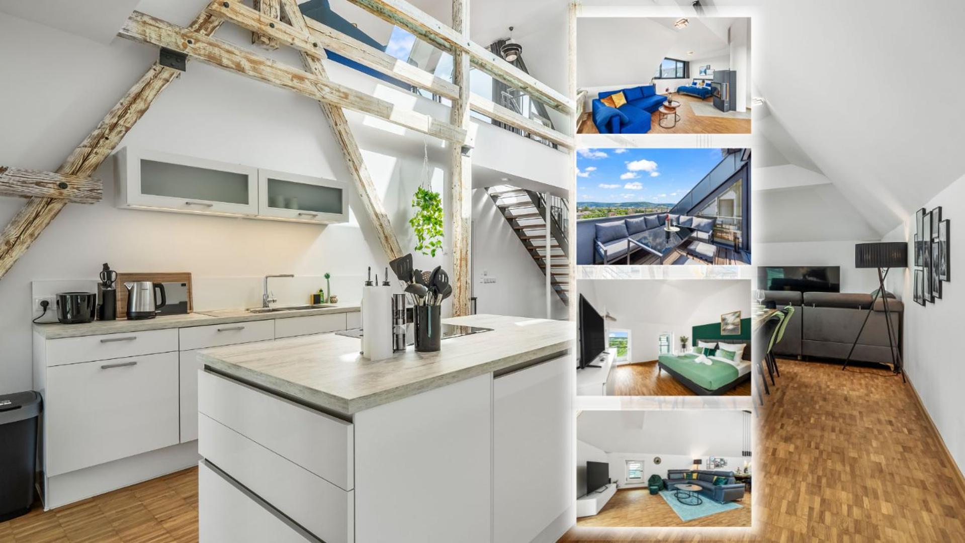 Apartmán Dnd Design Loft I 170Qm I Parken I Balkon I Workstation I Netflix I Kaffee I Waschmaschine I Trockner I Xbox I Ausblick Würzburg Exteriér fotografie